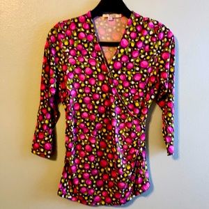 Boden Floral Jersey Top